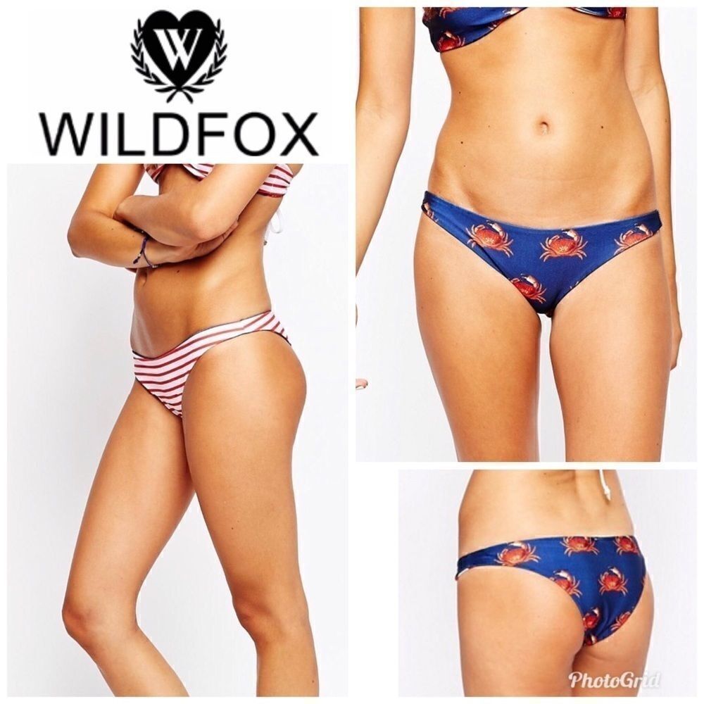 New. Wildfox Crabby Stripe Reversible Bottom. NWT